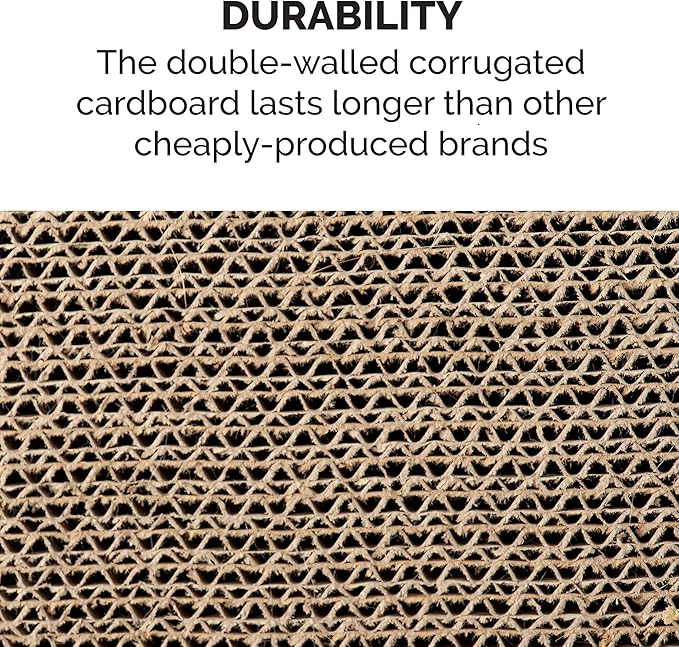 Furhaven Scratching Board w/ Catnip for Indoor Cats, Reversible - Holiday Corrugated Scratcher Pad - Hanukkah Print, One Size