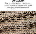Furhaven Scratching Board w/ Catnip for Indoor Cats, Reversible - Holiday Corrugated Scratcher Pad - Hanukkah Print, One Size