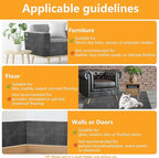 Cat Scratch Pad for Wall,Cuttable and Adhesive Cat Scratching Mat,Fun Interactive Scratcher,Cat Scratch Furniture Protector (Dark Gray,39.3×15.8inch)