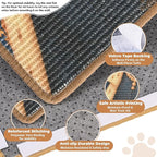 Sisal Cat Scratcher Mat, Cat Wall Scratcher for Indoor Cats, 23.6x15.7 Inch Cat Scratch Pad with Hook & Loop, Wall Mounted Cat Scratching Post to Protect Couch and Carpet（Monarch Cat）