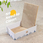 Cat Scratcher Box with 3-Layer Corrugated Pad, Heavy-Duty Double-Sided Cardboard Scratching Board & Bed, Checkered Design, for Cats,Jumbo