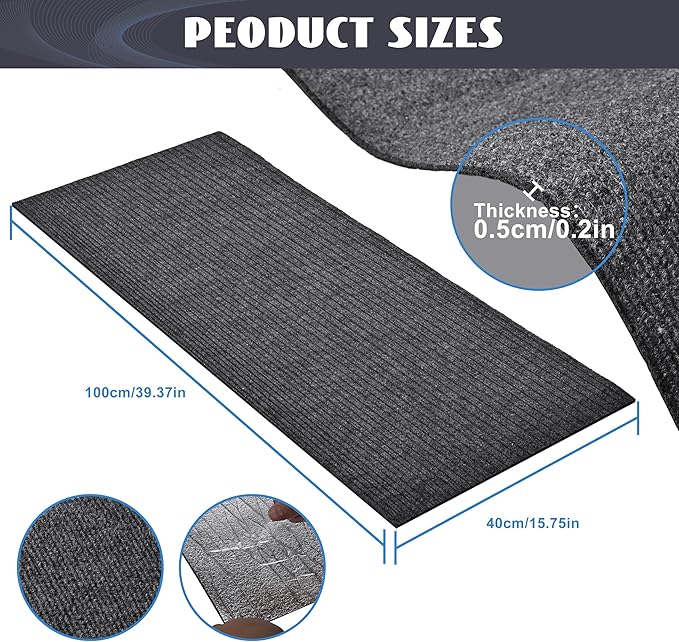 Cat Scratch Furniture Protector,Couch Protector from Cat Claws,Cat Couch Scratcher,Adhesive Cuttable Kitten Scratch for DIY Climbing,Suitable for Sofa,Wall,Door,Table Legs (Dark Gray, 39.3x15.7in)
