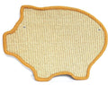 Premium Sisal Cat Scratching Mat with Velcro Tapes - Protect Couch & Carpets, Firm & Thick, Environmentally Safe - Great Gift for Cats (Pig)