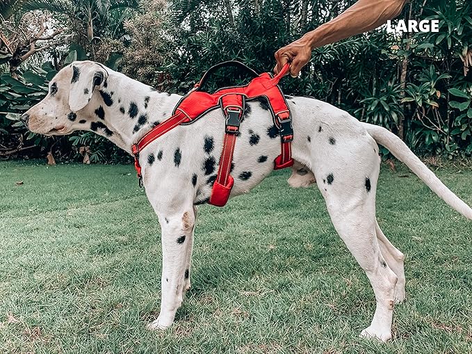 Tuff Pupper Escape Proof No Escape Dog Harness | 5 Point Adjustable Fit Harness for Dogs | Padded Dog Harnesses | Handle Dog Lift Harnesses