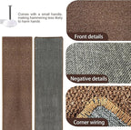 Rainmae 70.9""x 15.7"" Thickened Extra Large Cat Wall Climbing Carpet with 10pcs Fixed Nails, Durable Cat Wall Furniture, Wall Scratcher, Scratching Post, Couch Sofa Protector, Brown