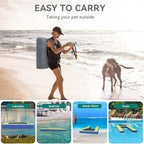 YITAHOME Large Dog Water Ramp Inflatable Dog Floating Ladder Up to 200 Pounds, with Pump/Rope/Repair Kit, Dog Floats for Pool Lakes Boats Docks