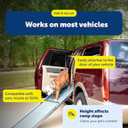 PetSafe Happy Ride Dog Ramp Adaptor - Secure Side Door Entry Support - Portable Ramp Adapter for Cars SUVs & Trucks - Convenient Pet Entry Support - Durable Ramp Connector