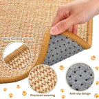 Newwiee 4 Pcs Cat Scratch Sisal Mat Cats 15.7 x 12 Inch Scratching Pad Rug for Cat Grinding Claws and Carpets Sofa Couch Furniture Door Protector