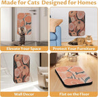 2 Pack Art Cat Scratcher, Wall-Mountable Cat Scratch Pad, Wall Cat Scratcher 16.7x11x1 Inch Cat Scratching Board for Indoor Cats Toy(Flower Series1)