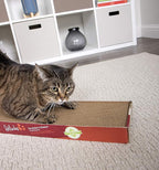 Petlinks Scratchers Choice Flat Corrugated Carboard Scratch Pad for Cats & Kittens, Catnip Infused & Reversible, Promotes Healthy Nail Growth - Brown, Single Wide