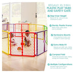 Regalo Safety 260" Super Wide Baby Gate & 8-Panel Playpen, 2-in-1 Convertible Baby Play Yard, Large Foldable Play Pen for Babies, Toddlers & Pets, Includes Wall Mount Kit, Multi-Colored