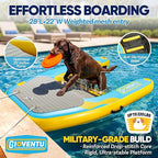 Inflatable Dog Boat Ramp, Heavy-Duty Floating Dog Water Ramp for Large Dogs, 220 LBS Capacity, Stable Drop-Stitch Platform with Submerged Steps, Non-Slip Surface, for Boats, Docks & Pools