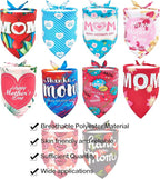 10PCS Mother's Day Dog Bandanas for Extra Large XL XXL Triangle Bibs Head Scarves for Boys Girls Grooming Accessories Costume