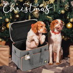 Dog Travel Bag for Traveling| Week Away/Overnight Dog Travel Accessories with Multi-Function Pockets| Travel Set for Dogs and Cats|Ideal Pet Diaper Bag and Pet Gift Kit(Grey)