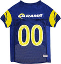 Pets First NFL Los Angeles Rams Dog Jersey, Size Small, Football Shirt Costume for Pet, Dog Sports T-Shirt, NFL Team Clothing for Cats, Licensed Pet Apparel Available in 7 Sizes and 32 Teams