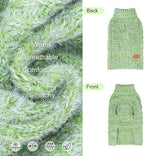 BEAUTYZOO Small Dog Sweater -Turtleneck Pullover Classic Cable Knit Fuzzy Winter Coat Dog Cold Weather Clothes for Small Medium Dogs Puppy Girl Boys,Green XS