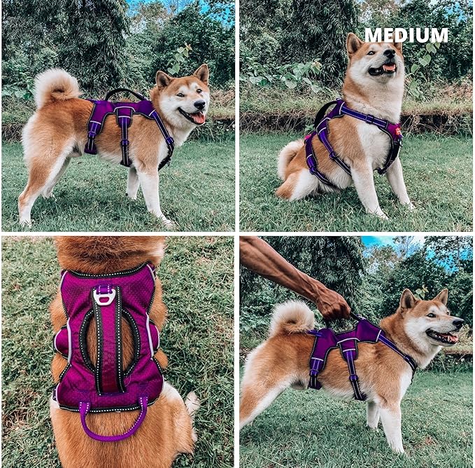Tuff Pupper Escape Proof No Escape Dog Harness | 5 Point Adjustable Fit Harness for Dogs | Padded Dog Harnesses | Handle Dog Lift Harnesses