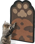 Lukamoo® Cat Scratching Pad, Wall Mounted Scratcher for Indoor Cats (Medium (24'' x 16'')) (Brown Tabby)