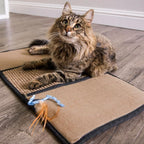 Petlinks Scratch & Play Carpet & Burlap Cat Scratch Mat - Brown, One Size
