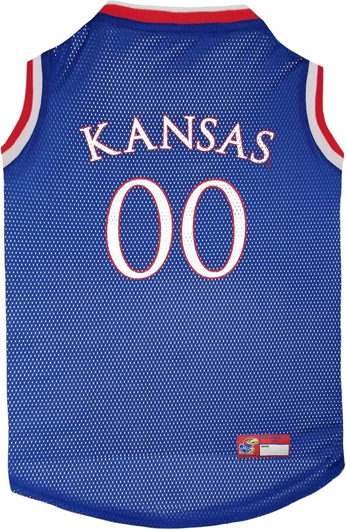 Pets First KU-4020-XL Kansas Basketball Jersey, Multicolor, One Size