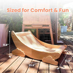 Sisal Cat Scratcher Bed Scratch Chair Aesthetic Cat Lounger Natural Wood Scratch Post Replaceable Sisal Mat with Catnip and Felt Pads,Medium Size(Cloud Edge)