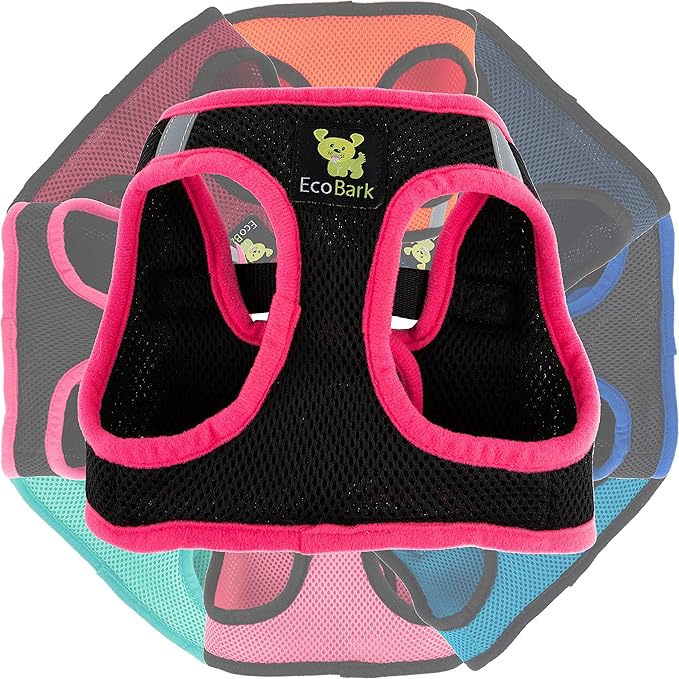 EcoBark Step in Dog Harness Reflective Soft Ultra Padded Mesh Dog Harnesses for XXS, XS, Small, and Medium Dogs Eco-Friendly Comfort Secure Halter No Pull Adjustable Pet Vest