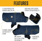 Carhartt Firm Duck Dog Chore Coat, Insulated Weather Resistant Jacket for Cold and Windy Conditions, Denim, X-Large