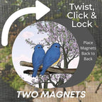 Screen Door Magnets Double Sided – Keep People, Kids, and Dogs from Running into a Screen Door. Saver - Robbins Aria Blue Birds