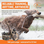 SportDOG WetlandHunter 425X Remote Trainer - Reliable Off-Leash Control - Rechargeable - Waterproof DryTek Technology - Adjustable Training Collar - Camouflage - 500-Yard Range, 1 Collar