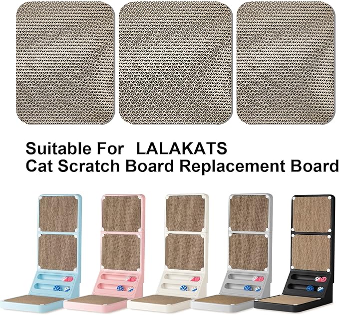 Scratcher Replacement Pads Cat Scratching Board L Shaped Cat Scratcher 3-Piece Combo Set 1