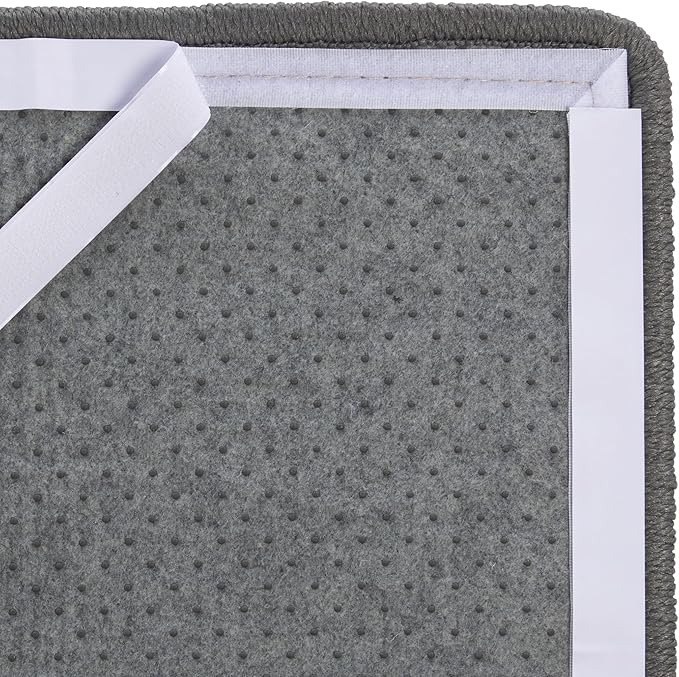SAFAVIEH Cat Scratch Mat Pad Collection, 9" x 14", Gray, Boucle Weave, Velcro & Slip Resistant Backing