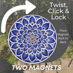 Screen Door Magnets Double Sided – Keep People, Kids, and Dogs from Running into a Screen Door. Saver - Robbins Aria Blue Mosaic
