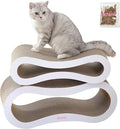 CSR1014B Suvi 26" Modern Cardboard Infinity 2-in-1 Lounge Bed Cat Scratcher with Catnip, Cloud