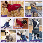 cyeollo Dog Jacket Warm Fleece Coat Dog Sweater Reflective Jackets Zipper Up Coats Step in Winter Small Dogs Clothes Pet Apparel