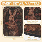 2 Pack Art Cat Scratcher, Wall-Mountable Cat Scratch Pad, Cat Wall Scratcher 16.7x11x1 Inch Cat Scratching Board for Indoor Cats Toy(Butterfly & Rabbit)