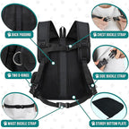 PetAmi Dog Front Carrier Backpack, Ventilated Adjustable Dog Pet Cat Chest Carrier Backpack, Dog Carrier for Hiking Camping Travel, Small Dog Puppy Medium Cat Carrying Bag, Max 14 lbs, Black