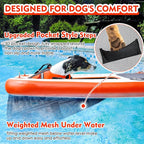 SnaglePaw Dog Boat Pool Ladder, Float Dog Water Ramp for Pool & Dock, High Stability & Nonslip Steps, Supports 150Lbs Dogs