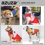 azuza Dog Jacket for Small Dogs Waterproof Dog Coat with Reflective Strips and Harness Built in Warm Fleece Dogs Winter Coat Windproof with Back Zipper, Navy M