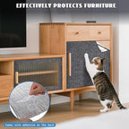Cat Scratch Furniture Protector,Couch Protector from Cat Claws,Cat Couch Scratcher,Adhesive Cuttable Kitten Scratch for DIY Climbing,Suitable for Sofa,Wall,Door,Table Legs (Dark Gray, 39.3x15.7in)