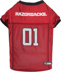 Pets First NCAA College Arkansas Razorbacks Mesh Jersey for DOGS & CATS, Small.Licensed Dog Jersey with your Favorite Football/Basketball College Team