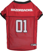 Pets First NCAA College Arkansas Razorbacks Mesh Jersey for DOGS & CATS, Small.Licensed Dog Jersey with your Favorite Football/Basketball College Team