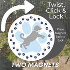 Screen Door Magnets Double Sided – Keep People, Kids, and Dogs from Running into The Screen Door - Robbins Aria Dog Paw