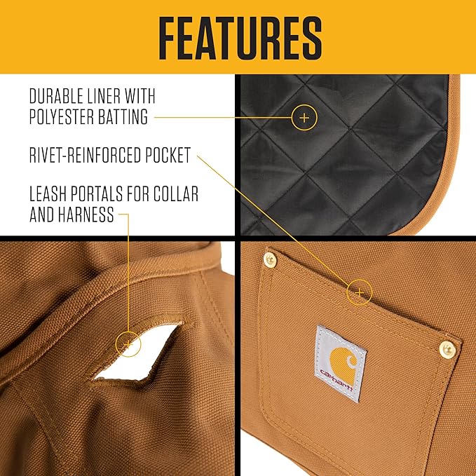 Carhartt Firm Duck Dog Chore Coat, Insulated Weather Resistant Jacket for Cold and Windy Conditions, Hunter Orange, Large