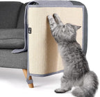 NATUYA Furniture Protectors from Cats - Couch Protector from Cat Claws with Sisal Scratching Pad Anti Cat Scratch Furniture Couch Sofa Corner (Light Gray, Left)