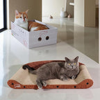 Cat Scratcher 24 Inch Cat Scratching Sofa Bed & 16" Lounge Box with Scratch Pad - Durable Cat Scratchers for Indoor Cats to Protect Your Furniture