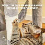 Cat Tree for Indoor Cats - 63in Multi-Level Large Cat Tower with 2 Big Cat Condos, 2 Padded Perches, Hammock, 6 Sisal-Covered Scratching Post and Toys for Kittens Pet Play House, Light Grey