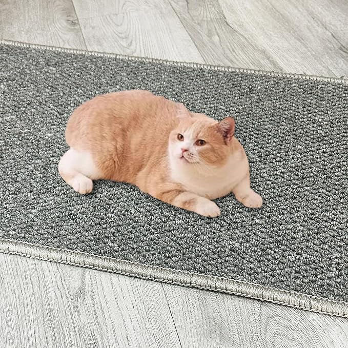 70.9"x 15.7" Thickened Extra Large Cat Wall Climbing Carpet with 10pcs Fixed Nails, Durable Cat Wall Furniture, Wall Scratcher, Scratching Post, Couch Sofa Protector, Gray