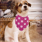 10PCS Small Dog Bandanas with Paw Print for XXS XS Small Dog Girl Boy in Red Blue Yellow Pink Purple White Black Green Scarves Grooming Accessories Costume