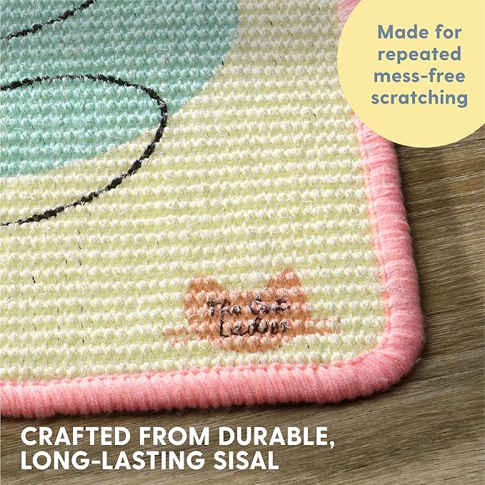The Cat Ladies Scratching Poster - Wall Scratcher Pads - Scratch Mat Art Print for Indoor Cats - Furniture, Couch, and Carpet Protector - Wall Mounted or Floor Sisal Scratchers