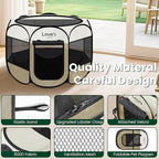 Love's cabin Pet Puppy Dog Playpen, Medium Dog Tent Crates Cage Indoor/Outdoor, Portable Playpen for Cat, Foldable Pop Up Dog Kennel Playpen with Carring Case, Removable Zipper Top, Khaki